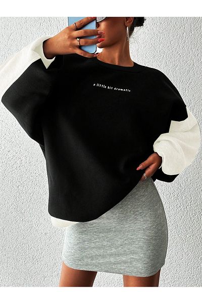 Mood Lab Φούτερ Relaxed Fit Slogan με στάμπα Raster μεγάλου μεγέθους