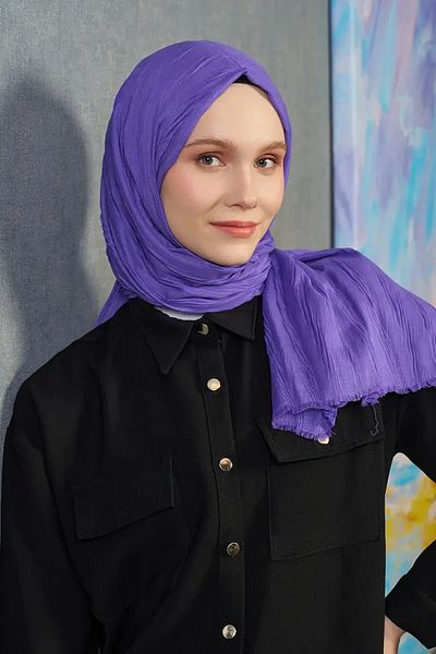 Madame Polo Πλισέ σάλι Uludağ Bamboo - Violet Feride