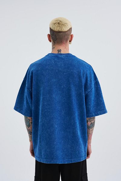 Machinist Ανδρικό κεντημένο μπλουζάκι Indigo Spotted Oversize