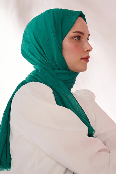 Madame Polo Feyza Hakyemez Bambu Kraş Şal - Benetton Yeşili