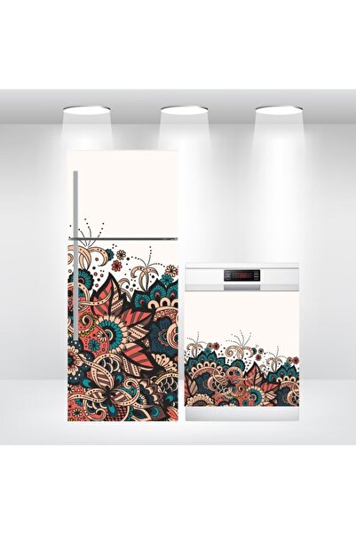 Bigaimaj Холодильник і посудомийна машина з мандаловим візерунком - самоклеюча фольга