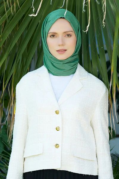 Madame Polo Σάλι από βρύα πράσινο μπαμπού