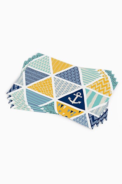 Cango Home Galben Albastru Marin Model Imprimat Digital American Service Set ...