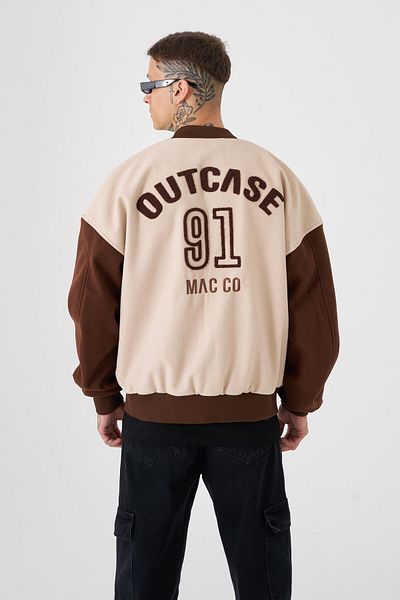 Machinist Jachetă bomber oversize Beige Out Case 91 pentru bărbați