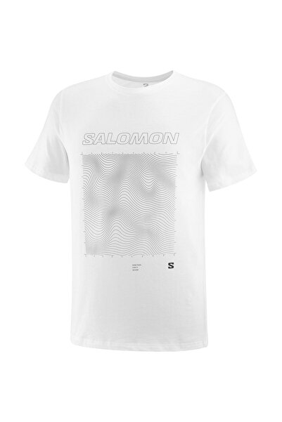 Salomon LC2219200 Graphic SS Tee T-Shirt Ανδρικό T-Shirt ΛΕΥΚΟ