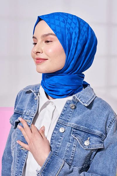 Madame Polo Μεταξένιο Jacquard Lara Shawl Γεωμετρικό σχέδιο - Saks