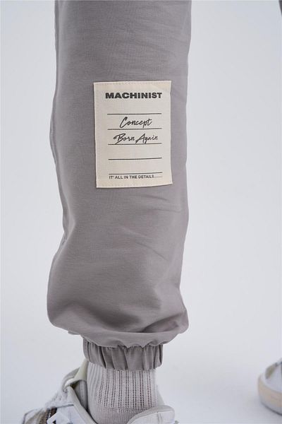 Machinist Ανδρικό Oversize Basic Jogger ανοιχτό γκρι παντελόνι