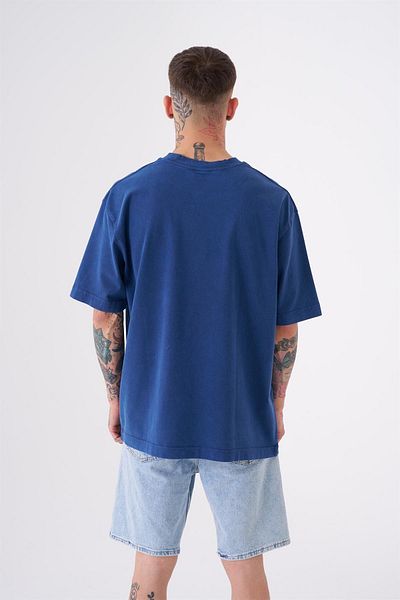 Machinist Ανδρικό μπλουζάκι Basic Washed Relaxed Navy Blue