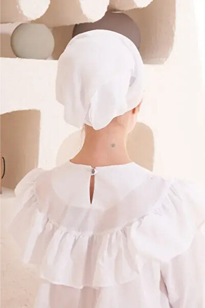 Madame Polo Pamuklu Iç Tülbent - Beyaz