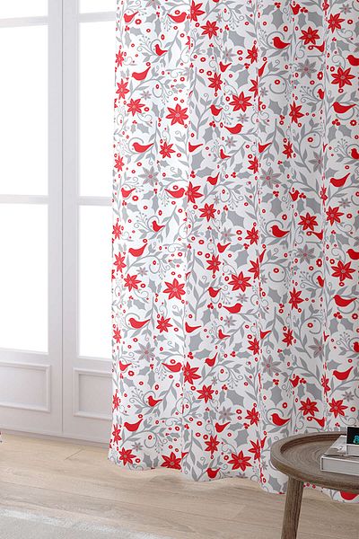 Cango Home Red Gray Digital Printed Curtain Cgh921-pr
