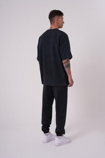 Machinist Ανδρικό μπλουζάκι Luxury Washed Basic Oversize Asphalt Cloudy