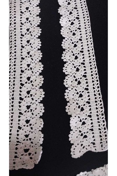 Papatyam 2 Pieces of Lace Detailed Hand Knitted Crochet - 1 Meter Vintage Cotton, 2 Meter Lace Set