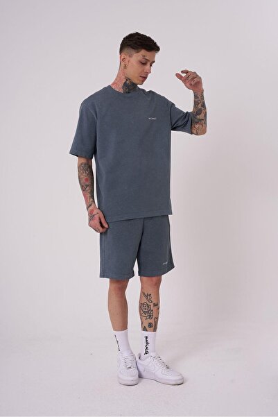 Machinist Ανδρικό μπλουζάκι Luxury Washed Basic Relaxed Ghost Cloudy