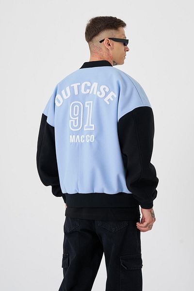 Machinist Jachetă bomber oversize, albastru deschis, Out Case 91 pentru bărbați