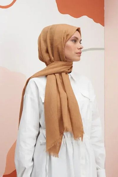 Madame Polo Лен Voile Tugba Honeybee Шал - Медена пяна