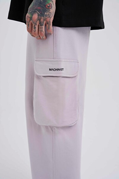 Machinist Ανδρικό φούτερ Cargo Pocket Oversize λιλά