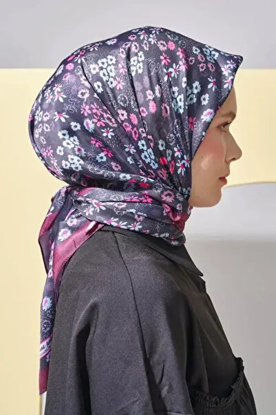 Madame Polo سلسلة مونيتا تويل زهرة مقرمشة - أسود