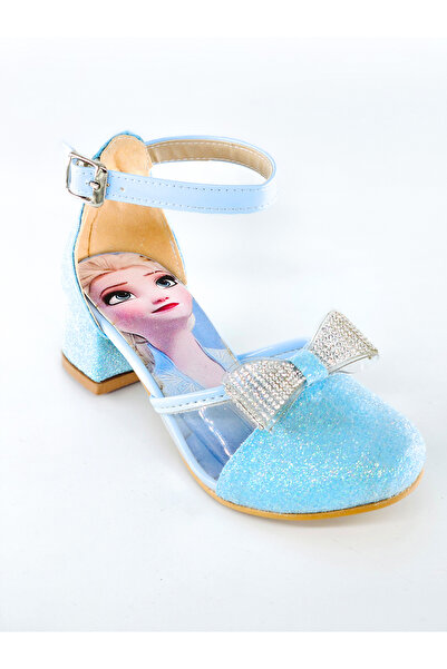 BDKButik Patoz Princess Printed Bow Children's Evening Dress Shoes High Heels