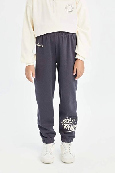 DeFacto D3208 Παντελόνι Jogger με στάμπα και ελαστική μέση
