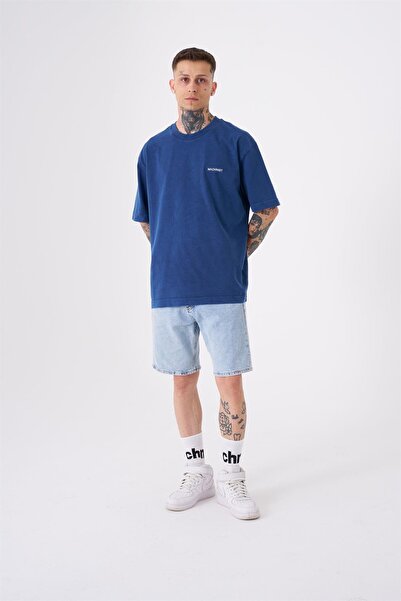 Machinist Ανδρικό μπλουζάκι Basic Washed Relaxed Navy Blue