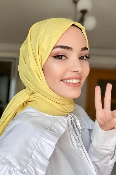 Madame Polo Kübra Koç Bamboo Kraş Шал - Ананас