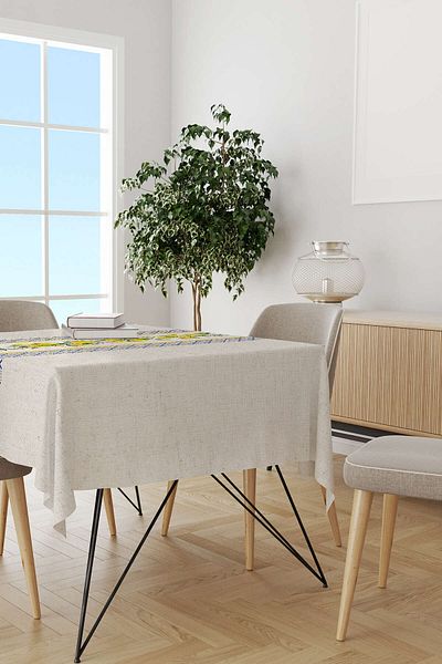 Cango Home Hanorac de birou cu imprimeu digital cu model de lămâie decorativ albastru galben Cgh1050-ms