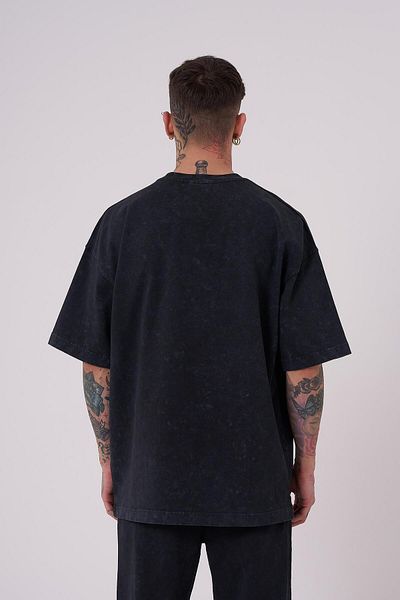 Machinist Ανδρικό μπλουζάκι Luxury Washed Basic Oversize Asphalt Cloudy