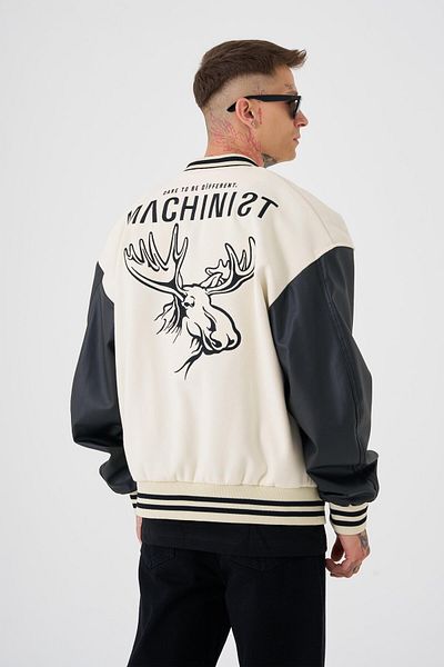 Machinist Ανδρικό μπουφάν Deer Oversize Ecru Bomber