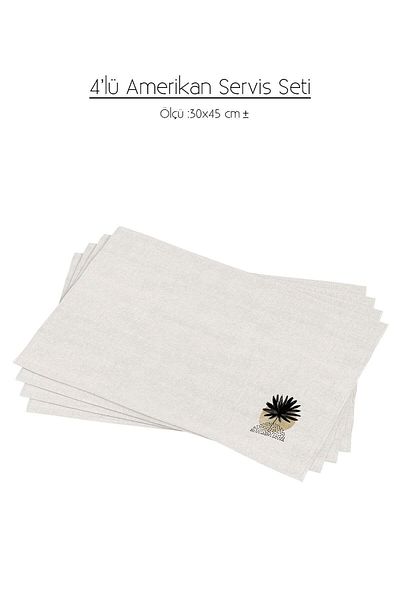 Cango Home Botanical Bohemian Scandinavian Patterned Yellow Black Set of 4 - Digital Printing, American Service 4KMBS327