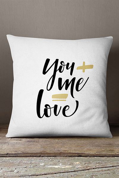 INSENSE HOME Velvet Babyface Alb Negru Modern You Love Me Husă de pernă imprimată digital - Cgh330