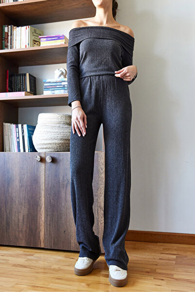 Bianco Lucci Women's Madonna Collar Bottom Top Pants Suit 2395 60751005