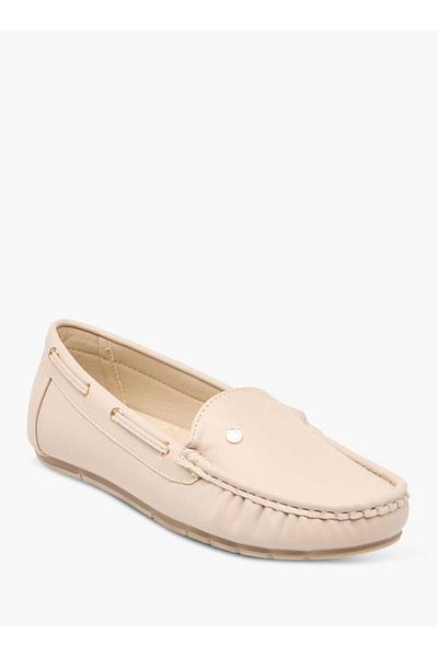 Flora Bella by Shoexpress Flora Bella Solid Loafers with Lace Inserts