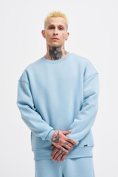 Machinist Ανδρικό φούτερ Aqua Oversize Basic Crew Neck