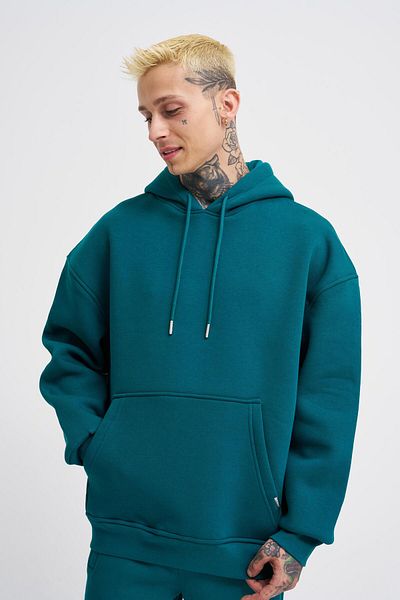 Machinist Ανδρικό φούτερ Basic Hooded Oversize Petrol Green