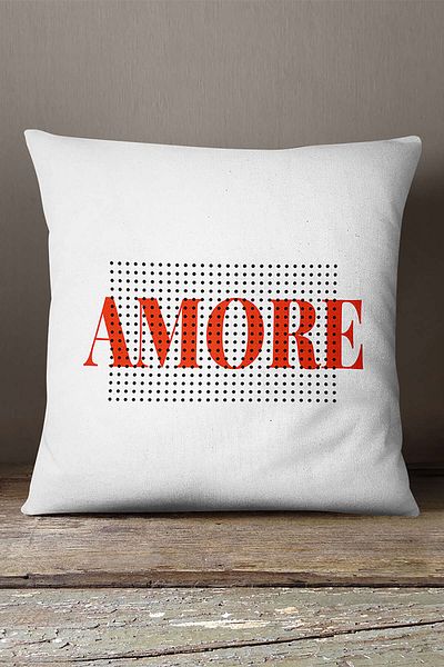 INSENSE HOME Βελούδινο Babyface Λευκό Μαύρο Amore Written Μοντέρνα Ψηφιακή Εκτύπωση Μαξιλαροθήκη Ριχτάρι - Cgh460