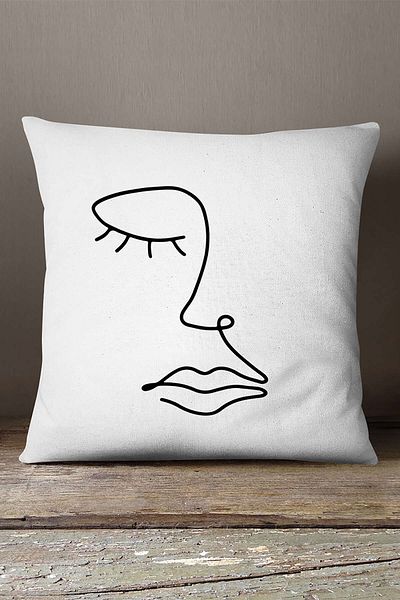 INSENSE HOME Βελούδινη Babyface Λευκή Μαύρη Μοντέρνα Μαξιλαροθήκη Ριχτάρι - Cgh244