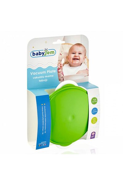 Babyjem Castron cu ventuza si capac BabyJem (Culoare: Bleu)