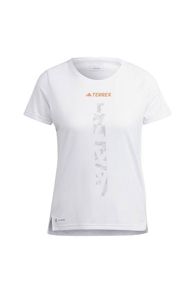 adidas Tricou alb pentru alergare Terrex Agravic Trail pentru femei (HT9415)