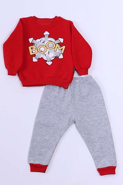 HÇM Baby Boy 3 Yarn Tracksuit Set - Boom Printed A33