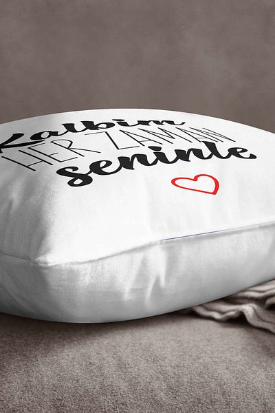 INSENSE HOME Velvet Babyface White Black My Heart Is Always With You Εκτύπωση Μαξιλαροθήκη Μαξιλαροθήκης - Cgh425