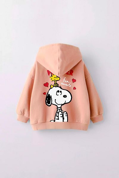 MİNİKO KİDS ΠΑΙΔΙΚΟ ΦΟΥΤΕΡ SNOOPY με κουκούλα και μανσέτα