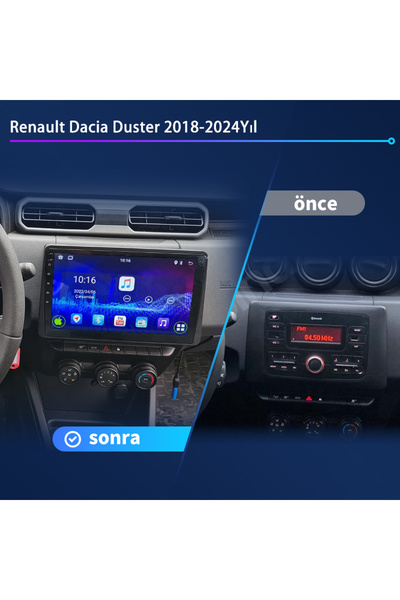 Dobest Renault Dacia Duster 2018-2024yıl/kablosuz Carplay/gps/geri Vites Arka...
