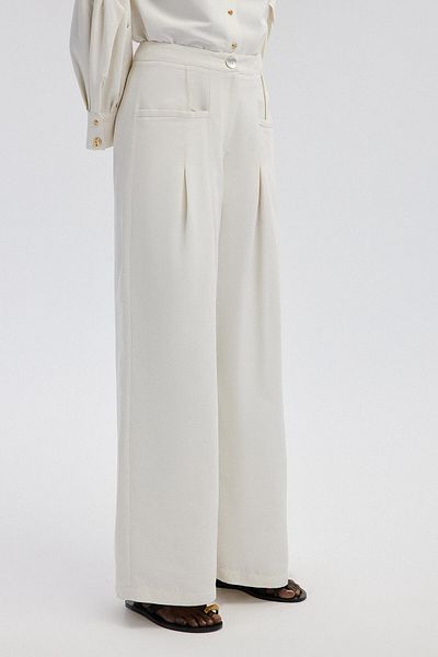 Touché Privé Linen Trousers - Pocket Detailed and Wide Leg
