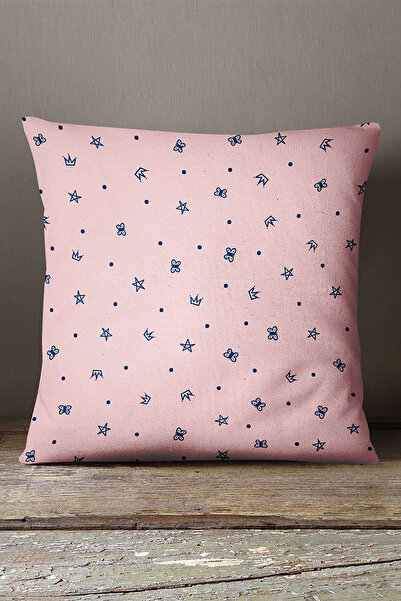 INSENSE HOME Roza, tamnoplava, kruna, zvezda Somot deca Jastuk - Cgh039