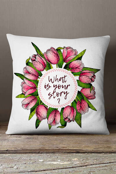 INSENSE HOME Кадифе Babyface Рожево-блакитна подушка з квітковим візерунком -...