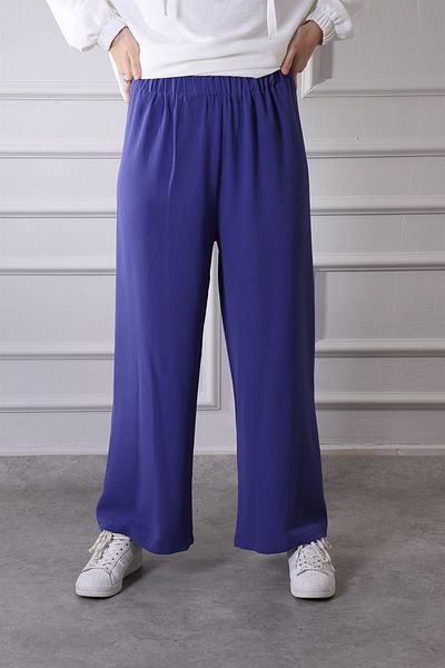 Loreen 28088 Pantaloni Ayrobin cu talie elastică cu picior lat Parlamentul