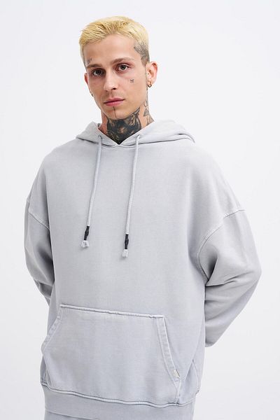 Machinist Ανδρικό φούτερ με κουκούλα Oversize Washable Ghost