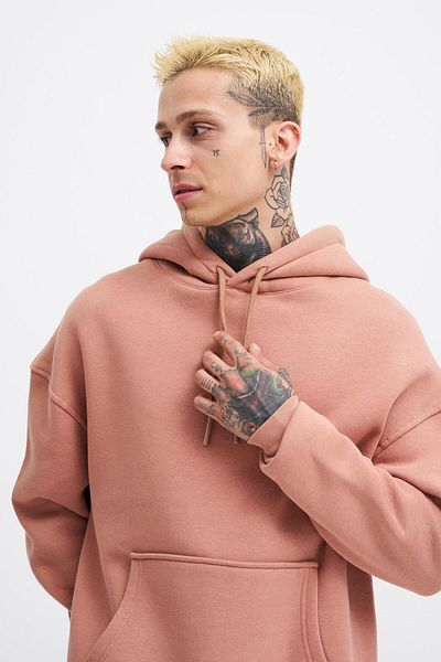 Machinist Ανδρικό φούτερ Basic Hooded Oversize Χάλκινο