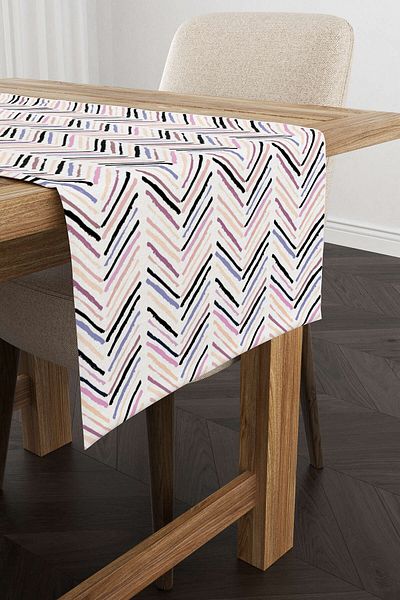 Cango Home Ροζ Μαύρο Ριγέ Runner - Cgh195-rn