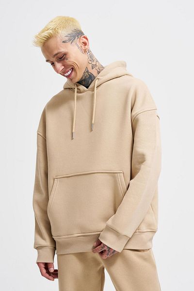 Machinist Ανδρικό φούτερ Basic Hooded Oversize Beige